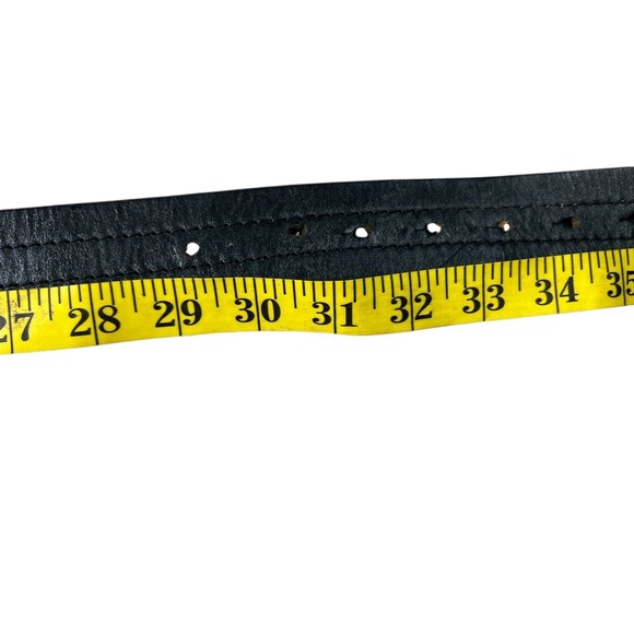 Vtg Roberto Cavalli Ittierre Italian Dark Brown Leather Belt w Rhinestone Buckle - Picture 10 of 11